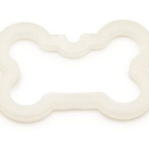 Custom Bone Shaped Pet Id Dog Tag Silencer, Glows in The Dark