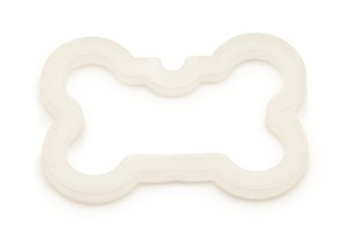 Custom Bone Shaped Pet Id Dog Tag Silencer, Glows in The Dark