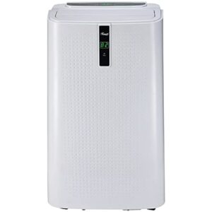 rosewill portable air conditioner 12,000 btu, 4-in-1: ac, fan, dehumidifier & heater, remote control, self-evaporation, up to 300 sq.ft., white - (rhpa-18003)