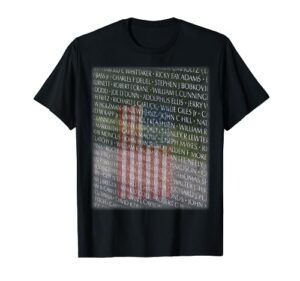 vietnam veterans memorial wall, washington t-shirt