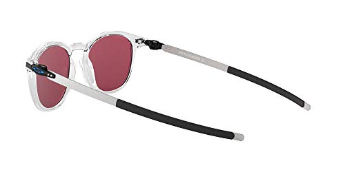 Oakley Men's OO9439 Pitchman R Round Sunglasses, Polished Clear/Prizm Sapphire, 50 mm