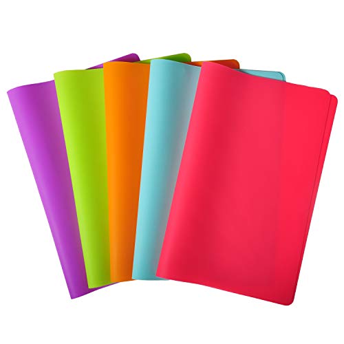 Placemats for Kids, Silicone Placemat for Dining Kitchen Table, Waterproof Dining Mat for Kids Baby Toddler, Reusable, Easy to Clean (5 Pack) Multicolor