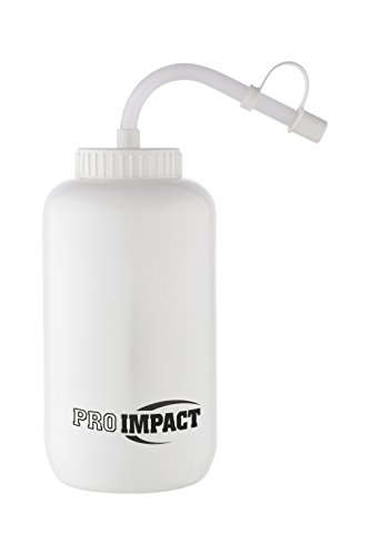 Pro Impact Boxing Water Bottle - Squeezable Plastic w/Long Straw - Ideal for Gym Yoga Sports Boxing Lacrosse Football Hockey Cycling & Outdoor (35.5 Oz.) (White)