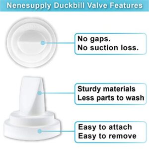 Nenesupply 6 pc Duckbill Valves Compatible with Medela and Spectra Pump Parts Use on Spectra S2 Spectra S1 Pump in Style Harmony Symphony Replace Spectra Duckbill Valves and Medela Valve