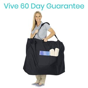 Vive Rollator Travel Bag and Transport Chairs - for Folding Walker, Compact Wheelchair - Lightweight & Portable Extra - Large Carry Case Cover for Car & Airplane TSA Traveling (35” x 26” x 9.5”)