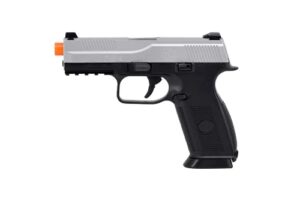 soft air usa fn fns-9 spring airsoft pistol, black/silver, 300 fps