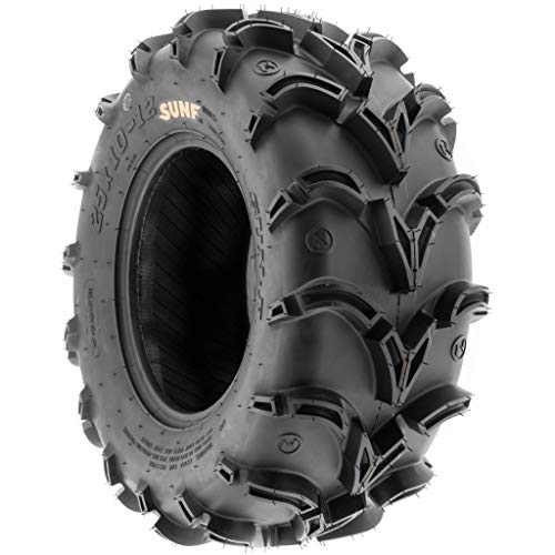 Pair of 2 SunF A050 AT 27x11-14 ATV UTV Deep Mud Terrain Tires, 6 PR, Tubeless