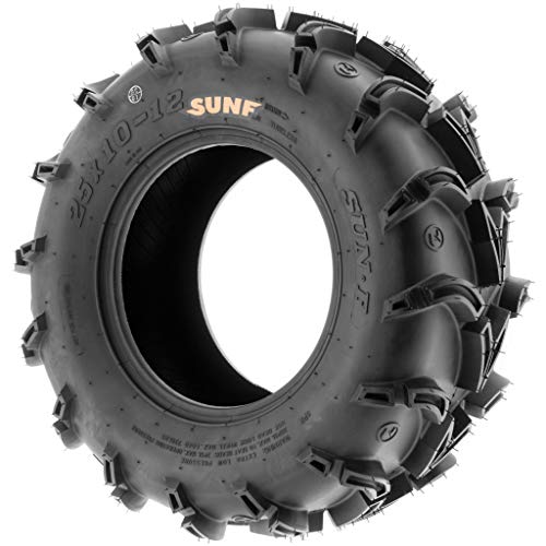 Pair of 2 SunF A050 AT 27x11-14 ATV UTV Deep Mud Terrain Tires, 6 PR, Tubeless