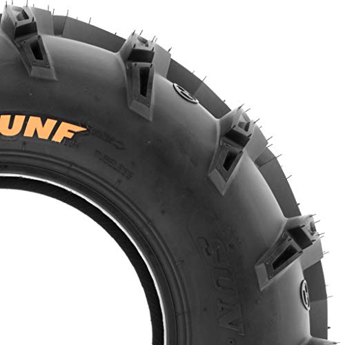 Pair of 2 SunF A050 AT 27x11-14 ATV UTV Deep Mud Terrain Tires, 6 PR, Tubeless