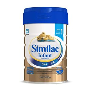 similac infant formula, imported, with 2’-fl hmo, baby formula powder, 850 g (29.9 oz) can