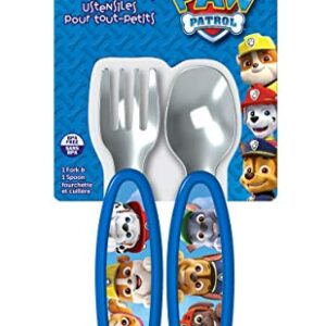 Playtex Mealtime Paw Patrol Utensils for Boys Including 1 Spoon and 1 Fork(Pack of 1)