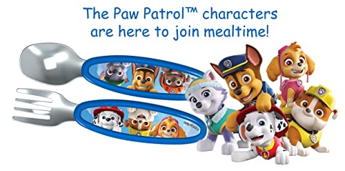 Playtex Mealtime Paw Patrol Utensils for Boys Including 1 Spoon and 1 Fork(Pack of 1)