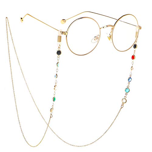 LANG XUAN Pearl Eyeglass Chains Glasses Reading Eyeglasses Holder Strap Cords Lanyards - Eyewear Retainer for Women (Gold 2)