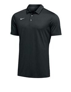 nike mens dri-fit short sleeve polo shirt (medium, black)