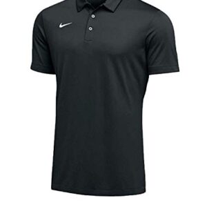 Nike Mens Dri-FIT Short Sleeve Polo Shirt (Medium, Black)