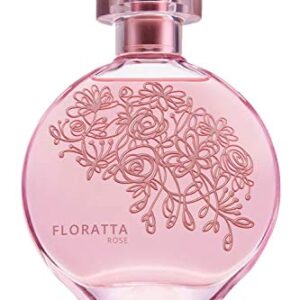 O Boticário Floratta Rose Eau de Toilette, Long-Lasting Floral Rose Fragrance Perfume for Women, 2.5 Ounce