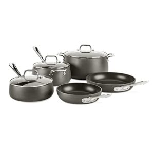 all-clad ha1 hard anodized nonstick cookware set 8 piece induction pots and pans black