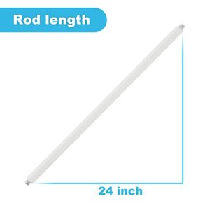 Mandycng Replacement Towel BAR 24" Rod Spring Loaded Ends Durable Plastic Wall Mounted