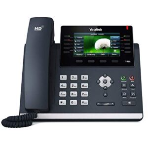yealink sip-t46s ultra-elegant gigabit ip phone, 10 line keys can be programmed with up to 27 features on 3 page view (renewed)