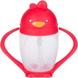 lollaland weighted straw sippy cup for baby: lollacup - made in the usa - transition kids, infant & toddler sippy cup (6 months - 9 months) | shark tank products | lollacup (bold red)