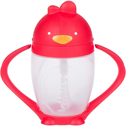 Lollaland Weighted Straw Sippy Cup for Baby: Lollacup - MADE IN THE USA - Transition Kids, Infant & Toddler Sippy Cup (6 months - 9 months) | Shark Tank Products | Lollacup (Bold Red)