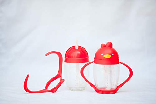 Lollaland Weighted Straw Sippy Cup for Baby: Lollacup - MADE IN THE USA - Transition Kids, Infant & Toddler Sippy Cup (6 months - 9 months) | Shark Tank Products | Lollacup (Bold Red)