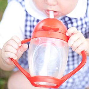 Lollaland Weighted Straw Sippy Cup for Baby: Lollacup - MADE IN THE USA - Transition Kids, Infant & Toddler Sippy Cup (6 months - 9 months) | Shark Tank Products | Lollacup (Bold Red)