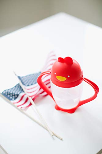 Lollaland Weighted Straw Sippy Cup for Baby: Lollacup - MADE IN THE USA - Transition Kids, Infant & Toddler Sippy Cup (6 months - 9 months) | Shark Tank Products | Lollacup (Bold Red)