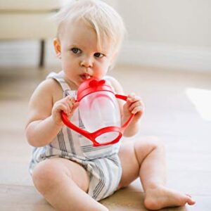 Lollaland Weighted Straw Sippy Cup for Baby: Lollacup - MADE IN THE USA - Transition Kids, Infant & Toddler Sippy Cup (6 months - 9 months) | Shark Tank Products | Lollacup (Bold Red)