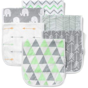 burp cloths for baby boy & girl - ultra absorbent burping cloth rags - anti shrink unisex burpy clothes - super soft jersey cotton, large 21"x10" - thick for newborn cloth diapers - 6 pack