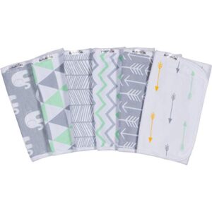 Burp Cloths for Baby Boy & Girl - Ultra Absorbent Burping Cloth Rags - Anti Shrink Unisex Burpy Clothes - Super Soft Jersey Cotton, Large 21"x10" - Thick for Newborn Cloth Diapers - 6 Pack