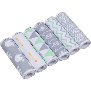 Burp Cloths for Baby Boy & Girl - Ultra Absorbent Burping Cloth Rags - Anti Shrink Unisex Burpy Clothes - Super Soft Jersey Cotton, Large 21"x10" - Thick for Newborn Cloth Diapers - 6 Pack
