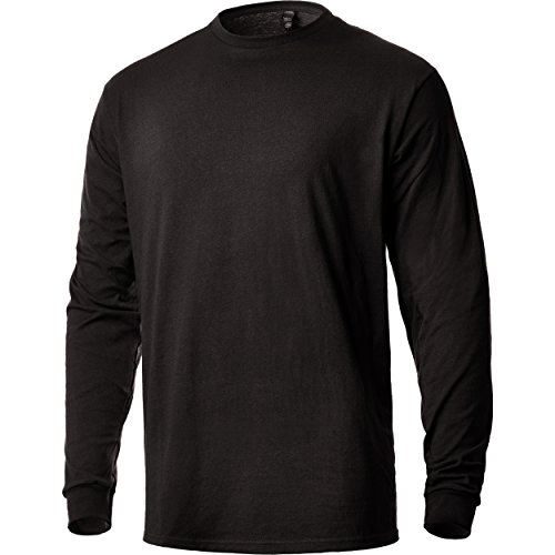 Tultex Unisex Heavyweight Long Sleeve T-Shirt, 100% Cotton, Black, Medium