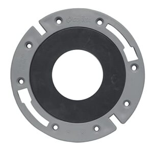 FlexOn Toilet Flange for 4" PVC, ABS, Cast Iron or Lead Pipes-Includes Spacer System to Correct Flange Elevation from 3/8"-1 1/8"