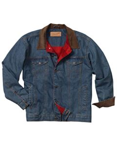wrangler boys' big western lined jacket, sherpa rustic blue, large