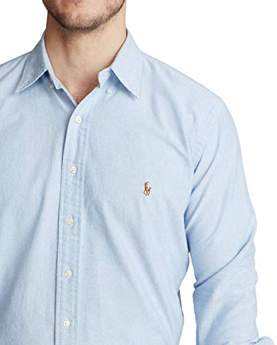 POLO RALPH LAUREN Men's Big and Tall Long Sleeves Classic Fit Oxford Buttondown Shirt (4XLT, BSR Blue)