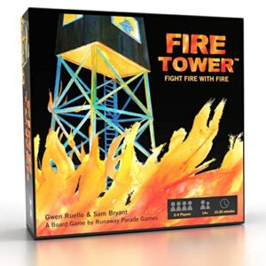 Runaway Parade Games Fire Tower Board Game- Fight fire with fire in This Award-Winning, Fast paced and Competitive Game