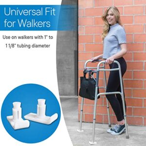 RMS Walker Glide Skis - Universal Fit for Most Walkers - Durable Coaster Gliders for Safety and Stability (1 Pair)