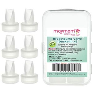 maymom pump valve for ameda purely yours pumps; 6 count duckbills to replace ameda pump valves; retail packaging factory sealed; compatible with ameda hygienikit milk collection system