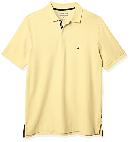 Nautica Men's Classic Fit Short Sleeve Solid Performance Deck Polo Shirt, Corn, 2XLT Tall