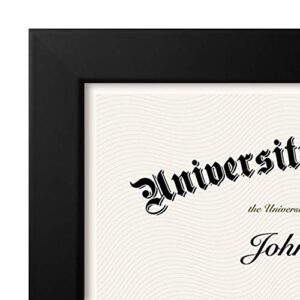 Americanflat 8.5x11 Picture Frame in Black - Set of 2 - Use as Diploma Frame or Certificate Frame with Shatter Resistant Glass - Hanging Hardware and Easel Included for Wall and Tabletop Display