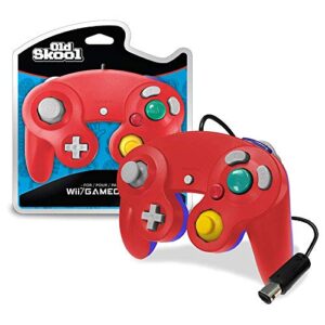 old skool gamecube/wii compatible controller - red/blue special edition