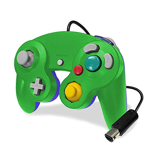 Old Skool GameCube/Wii Compatible Controller - Green/Blue Special Edition