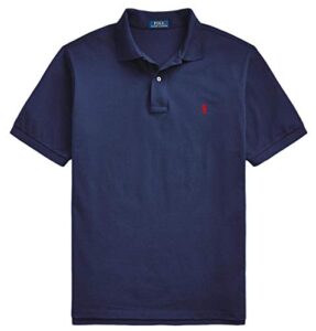 polo ralph lauren polo shirt men's big and tall pique cotton polo shirt (3xb, navy)