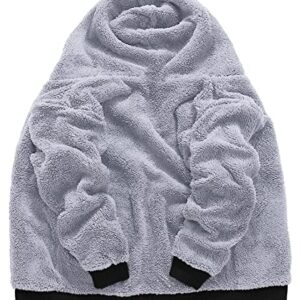 Little Beauty Hoodies for Men Zip Up Sweashirts Fleece Sherpa Lined Winter Wool Heavyweight Jacket