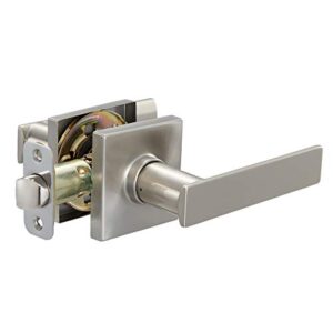 Amazon Basics Contemporary Stamford Door Lever, Passage, Satin Nickel