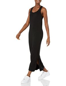 amazon essentials women's supersoft terry racerback maxi dress (previously daily ritual), black, medium