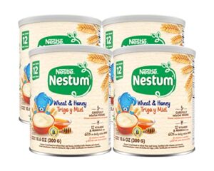 nestle nestum infant cereal, wheat & honey, made for 12 months & up, 10.6 ounce canister (pack of 4)