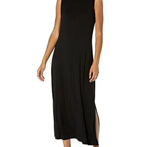 Amazon Essentials Women's Jersey Sleeveless Mock Neck Maxi Dress (Previously Daily Ritual), Black, X-Small