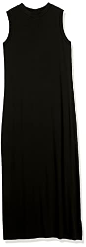 Amazon Essentials Women's Jersey Sleeveless Mock Neck Maxi Dress (Previously Daily Ritual), Black, X-Small